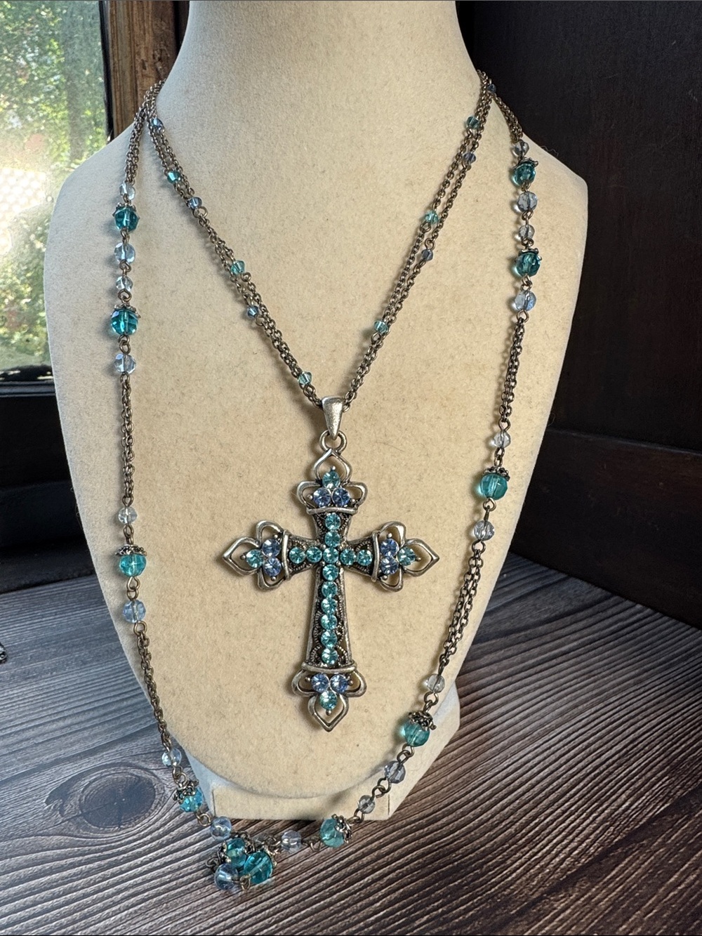 Vintage Cross Pendant Necklace